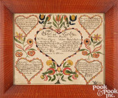 ADAM WERTZ, FRAKTUR BIRTH CERT