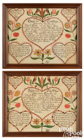 ADAM WERTZ, PAIR OF FRAKTUR BI