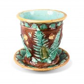 ADAMS & BROMLEY MAJOLICA BROWN