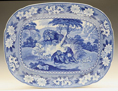 ADAMS "LIONS" PATTERN PLATTERA 19th