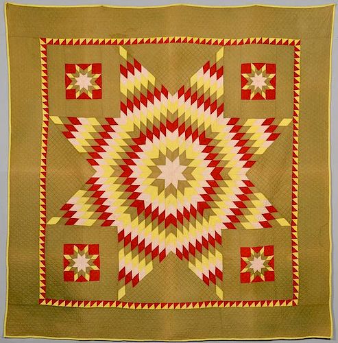 ADAMS OR BERKS COUNTY QUILT, STAR