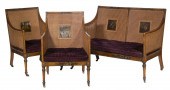 ADAMS STYLE CANE CHAIRS & SETT