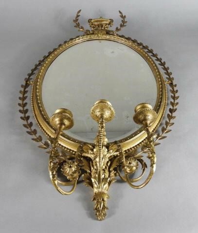 ADAM'S STYLE GILTWOOD GIRANDOLE,