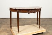 ADAMS STYLE MAHOGANY MARBLE TO