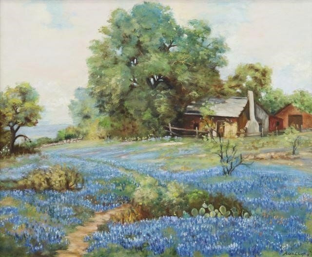 ADDIE CLAYTON FRAMED BLUEBONNET