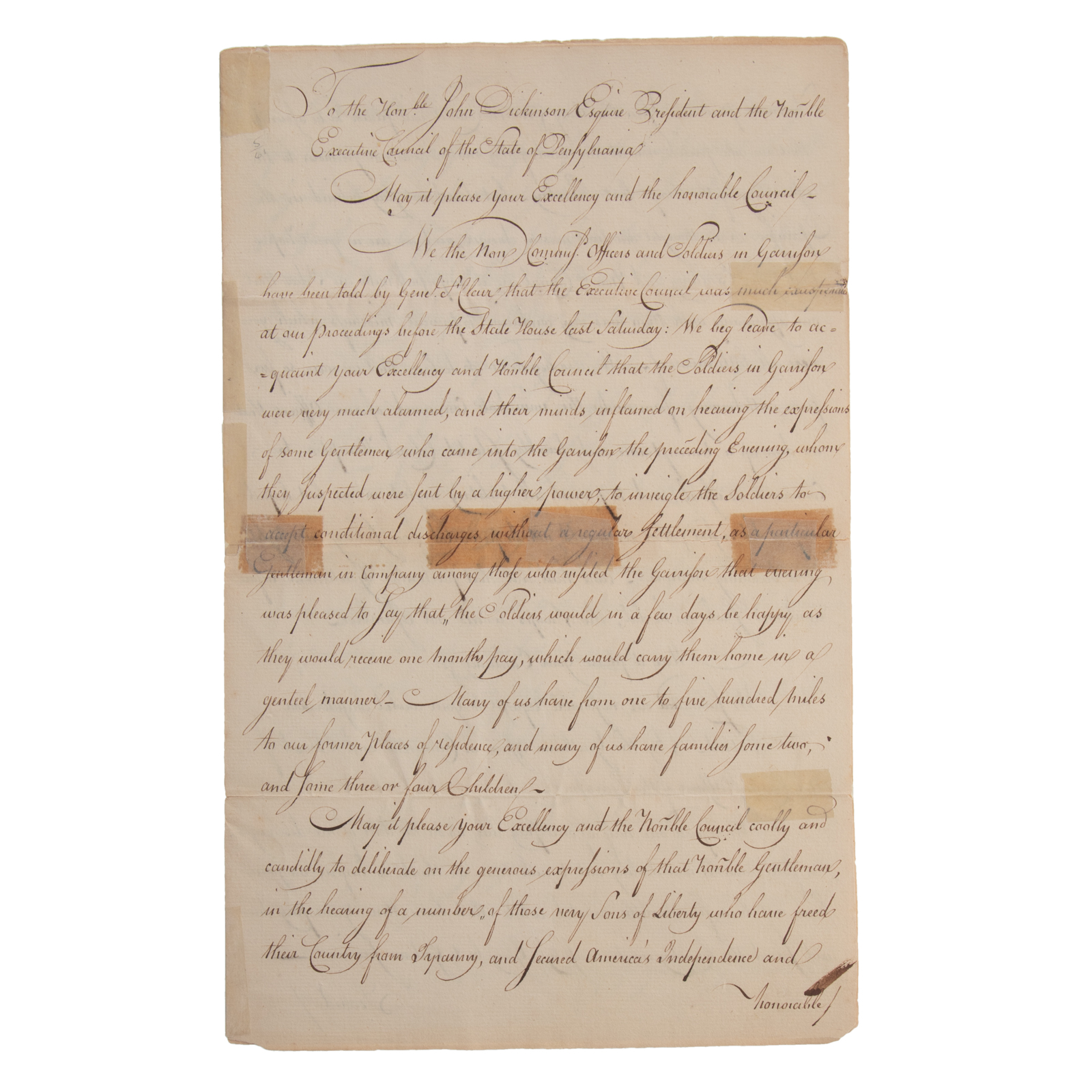 "ADDRESS OF THE MUTINEERS,"