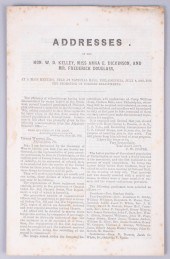 ADDRESSES OF THE HON. W.D. KEL