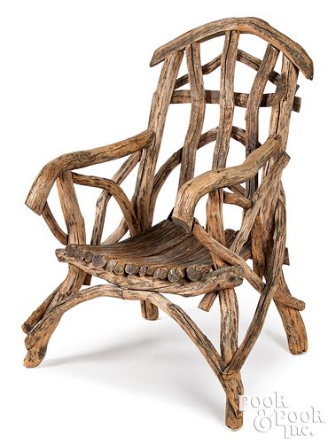 ADIRONDACK ARMCHAIR, EARLY/MID 20TH