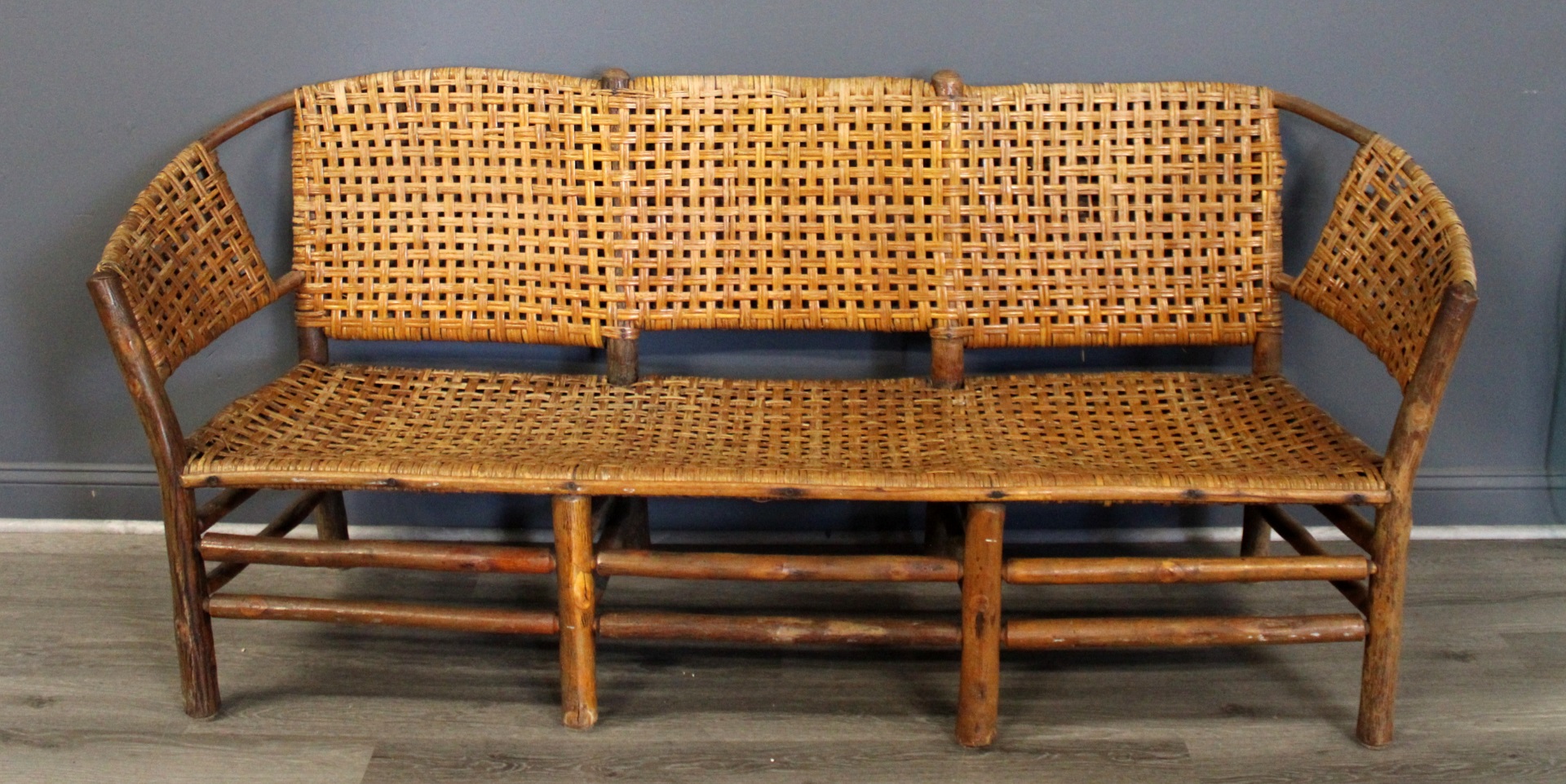 ADIRONDACK BENTWOOD SETTEE WITH