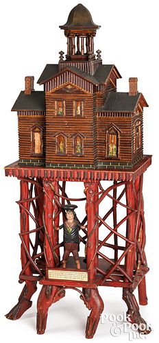 ADIRONDACK TWIG HOUSE MODEL ON