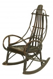 ADIRONDACK TWIG ROCKING CHAIR