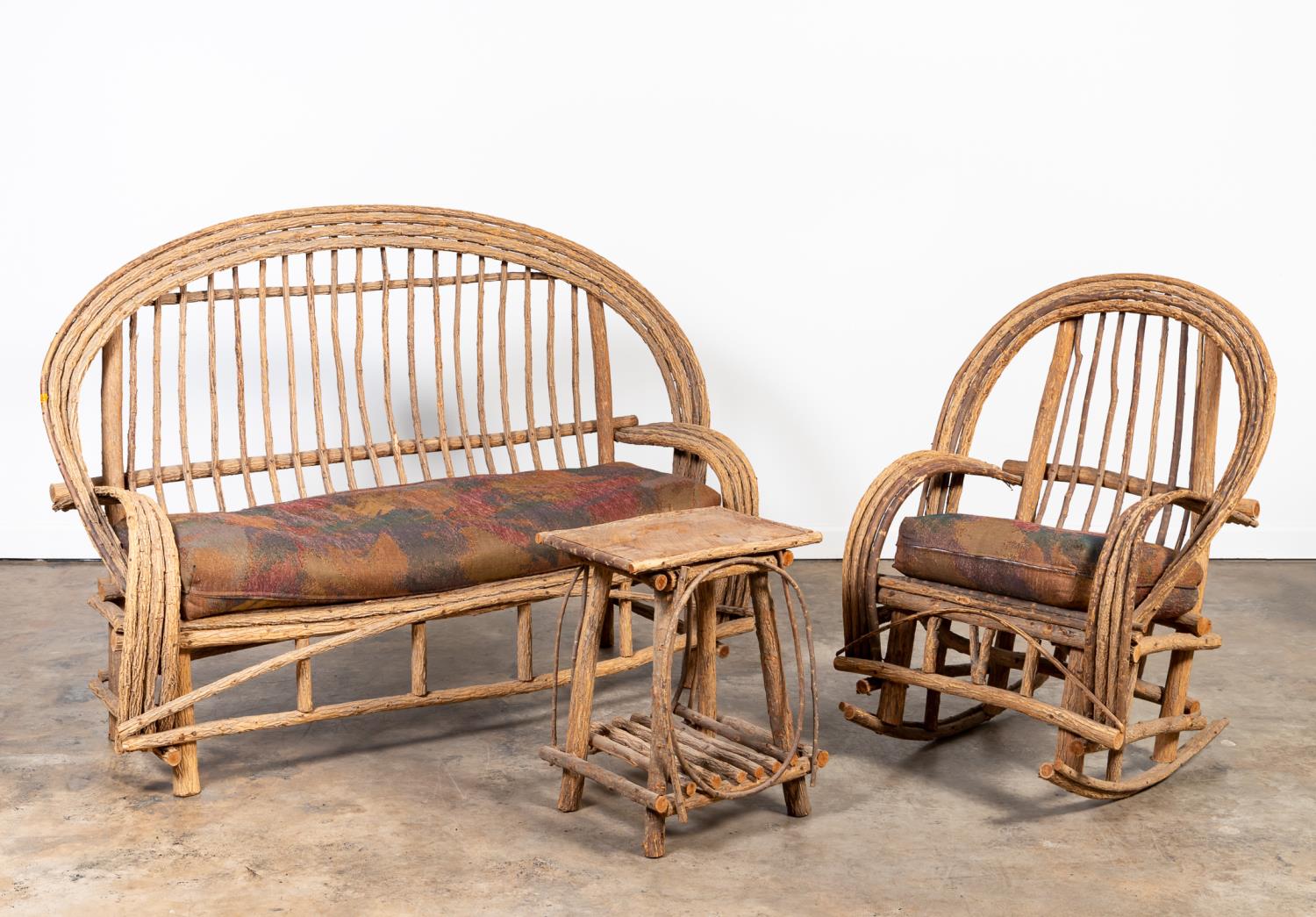 ADIRONDACK WILLOW SETTEE, ROCKING