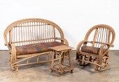 ADIRONDACK WILLOW SETTEE, ROCK