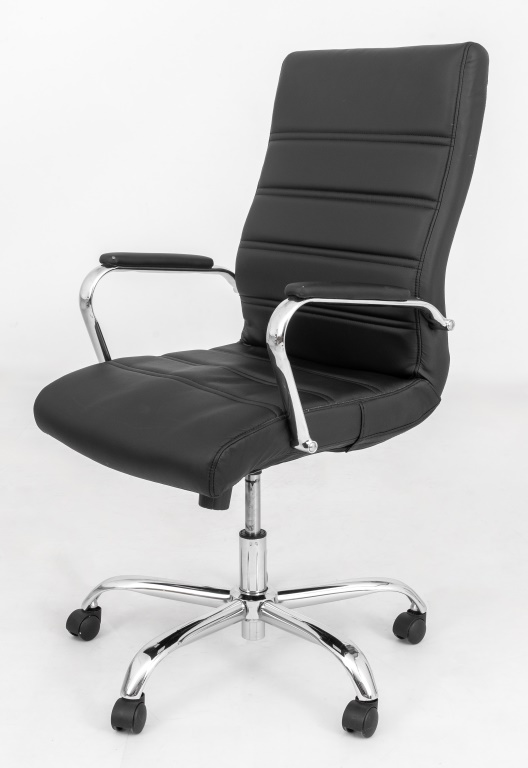 ADJUSTABLE  BLACK LEATHER OFFICE