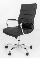 ADJUSTABLE  BLACK LEATHER OFFI
