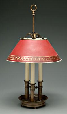 Adjustable bouillot lamp, dish