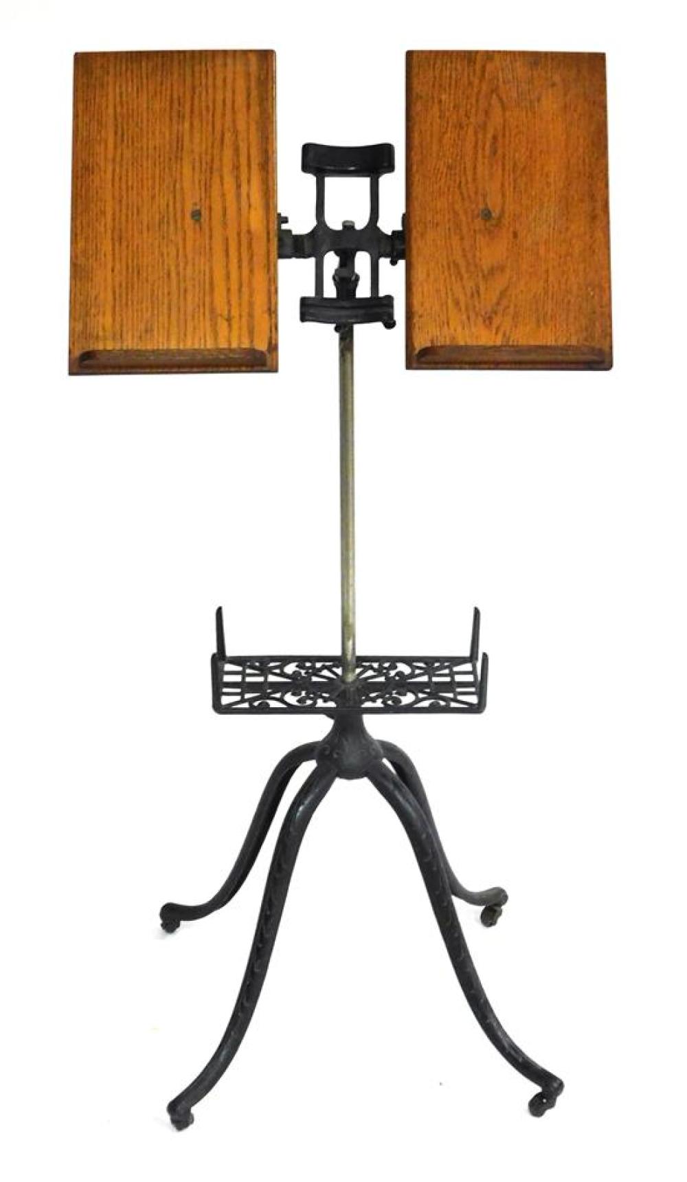 ADJUSTABLE CAST IRON AND OAK