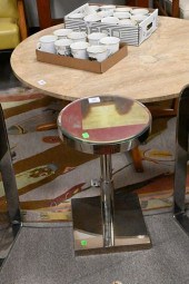 ADJUSTABLE CHROME SIDE TABLEAd