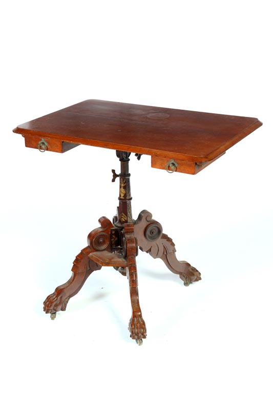 ADJUSTABLE TABLE.  Labeled by