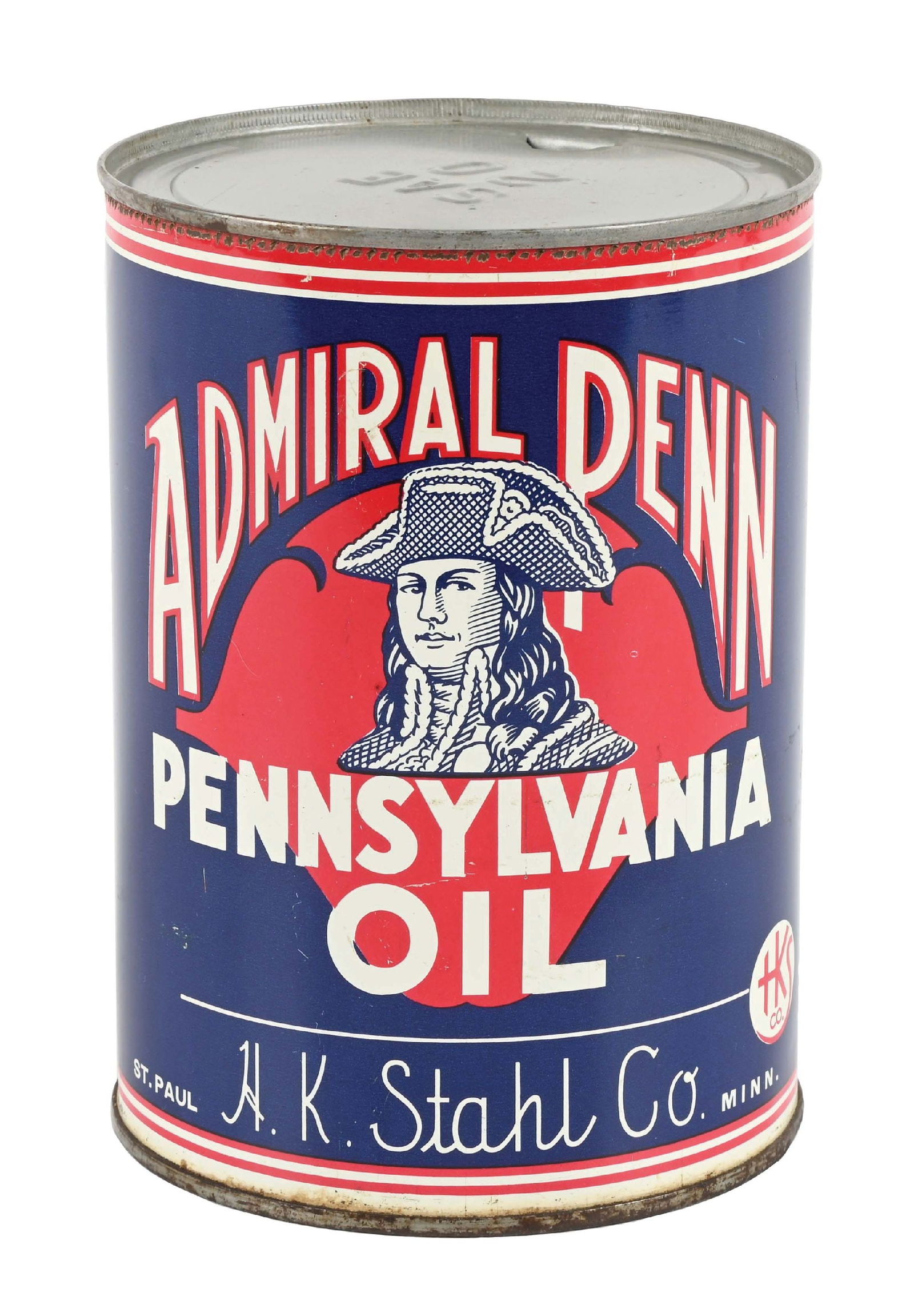 ADMIRAL PENN "BLUE" MOTOR OIL ONE