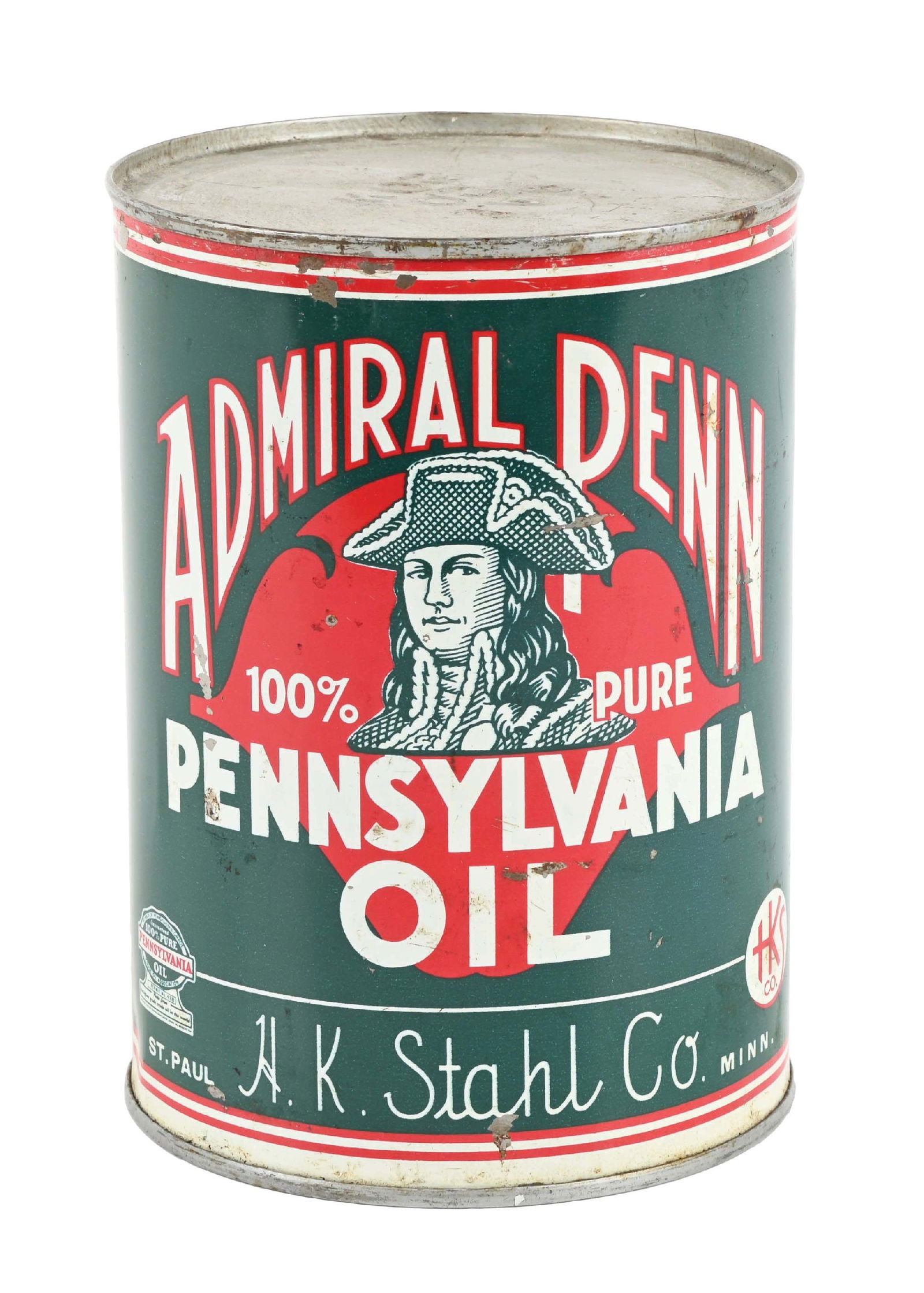 ADMIRAL PENN "GREEN" MOTOR OIL