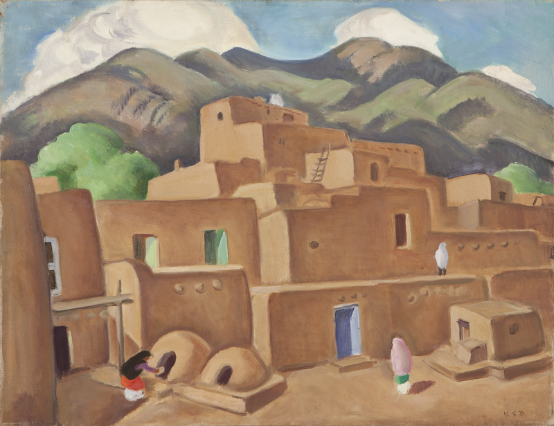 Adobe pueblo in a Southwest