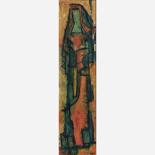 ADOLF GERHARD "FIGUR ORANGE" (OIL