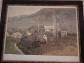 ADOLF HITLER VILLAGE WATERCOLO