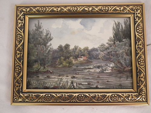 ADOLF HITLER WATERCOLOR LANDSCAPE