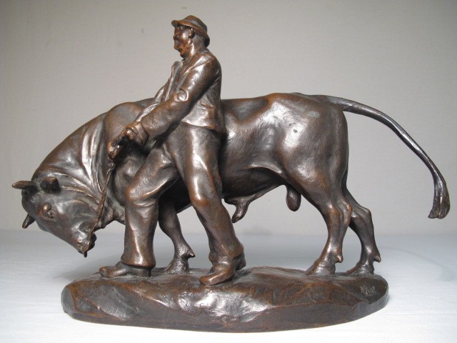 Adolf Pohl Bronze sculpture of a