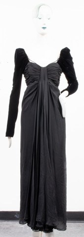 ADOLFO NEW YORK BLACK SILK AND