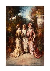 ADOLPHE MONTICELLI, THREE LADI
