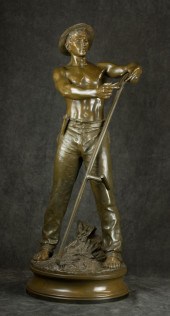 ADRIEN E. GAUDEZ BRONZE SCULPT