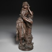 ADRIEN GAUDEZ, PATINATED BRONZ