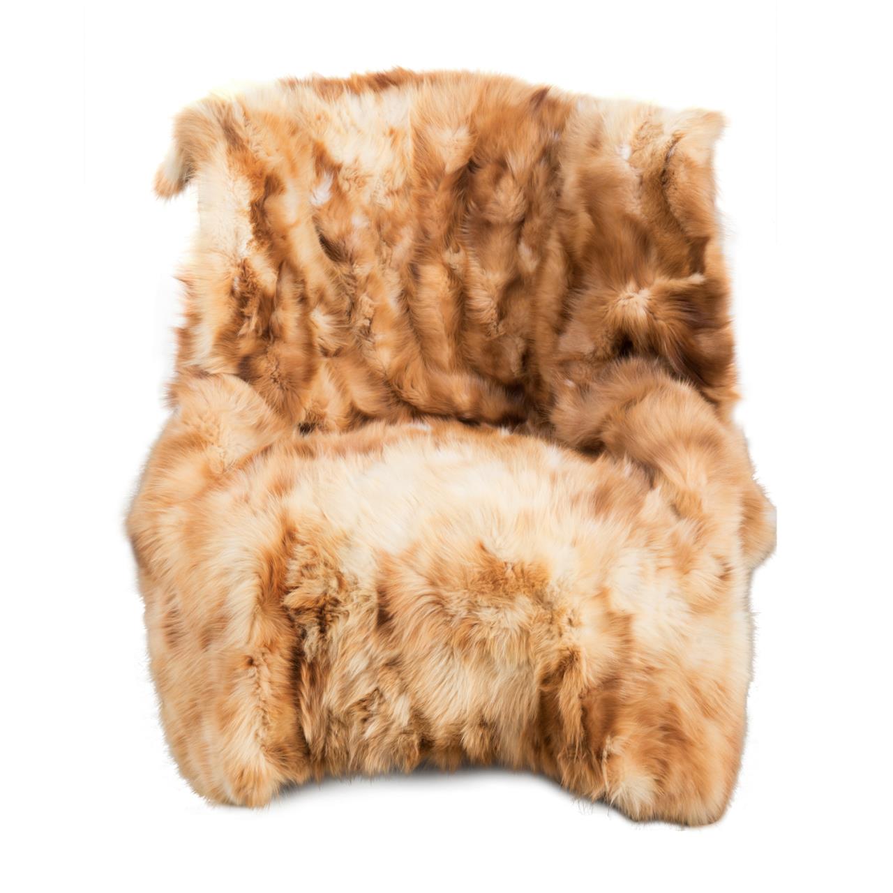 ADRIENNE LANDAU FOX FUR THROW