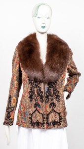 ADRIENNE LANDAU FOX FUR TRIMME