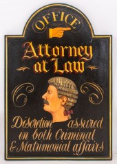 ADVERTISING 'ATTORNEY AT LAW'