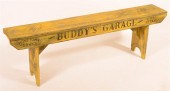 ADVERTISING BENCH SIGNED BUDDY