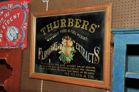 ADVERTISING SIGN. For ''Thurbers'