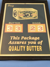 ADVERTISING SIGN, WHITE PEARL