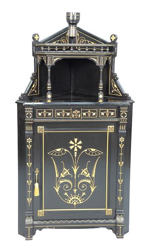 AESTHETIC EBONIZED CORNER CABINET