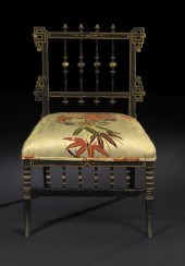 Aesthetic Ebonized Low Chair,