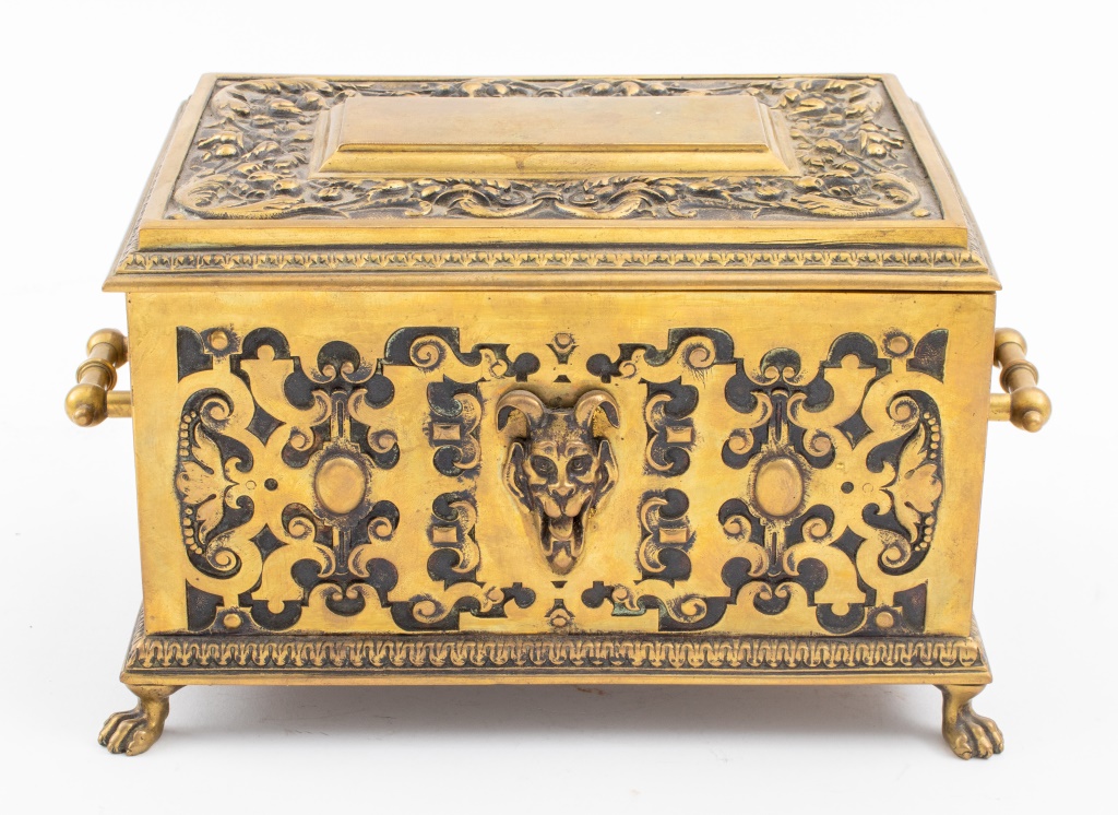 AESTHETIC MOVEMENT BRONZE CASKET