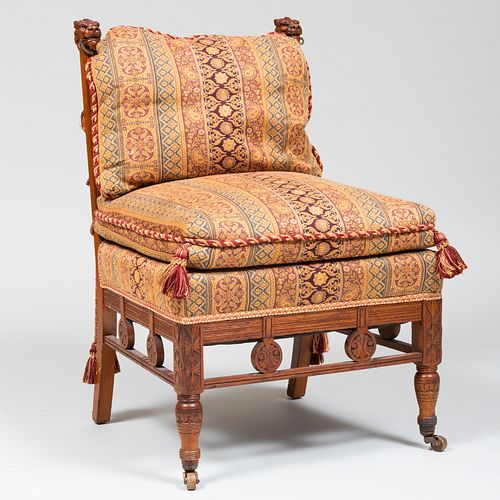 AESTHETIC MOVEMENT CARVED OAK