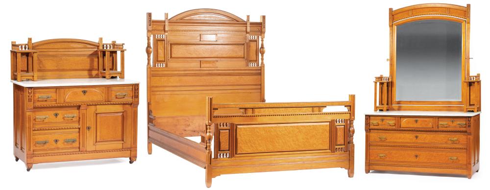 AESTHETIC MOVEMENT FIGURED MAPLE