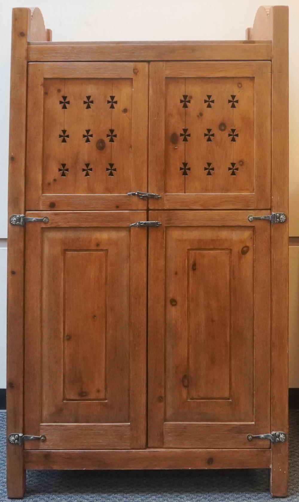 AESTHETIC MOVEMENT PINE DOUBLE-DOOR
