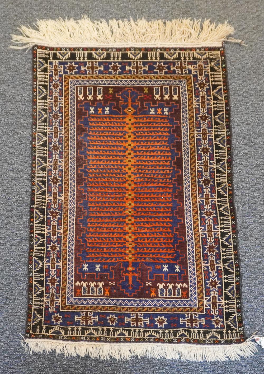 AFGHAN BALUCHISTAN RUG, 4FT 4IN X