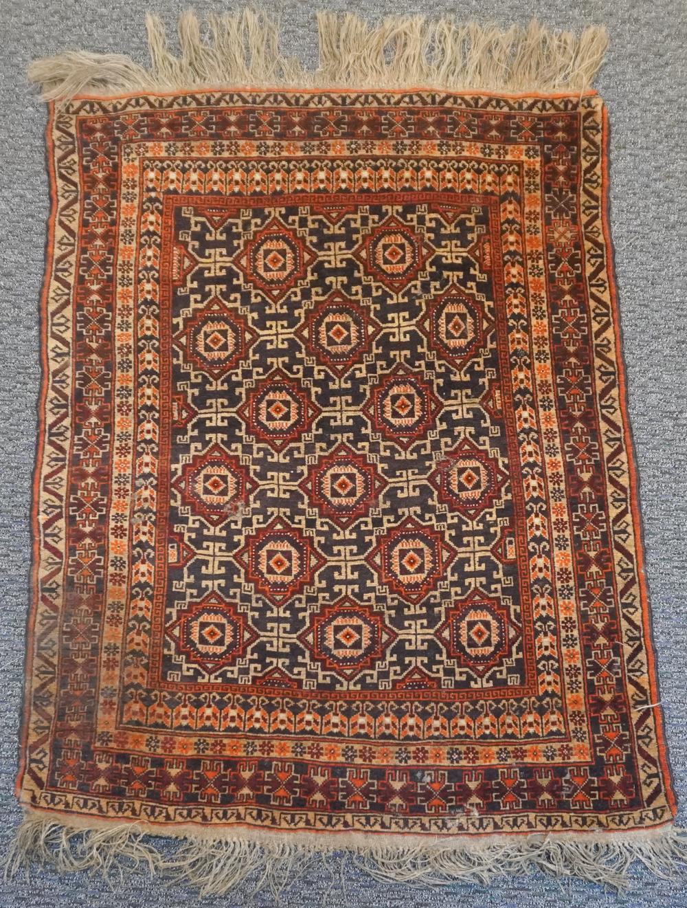 AFGHAN BALUCHISTAN RUG (SOILED),