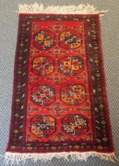AFGHAN BOHKARA RUG, 5 FT 7 IN