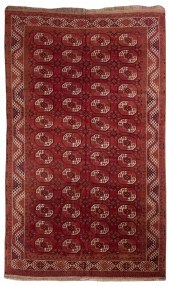 AFGHAN BOKHARA RUG: 7’1” X 11’